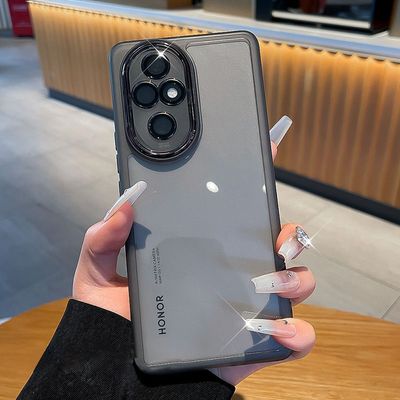 Honor 200/200pro transparent tpu soft cover with camera lens_img_0