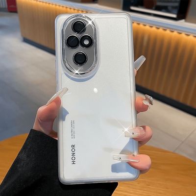 Honor 200/200pro transparent tpu soft cover with camera lens_img_1