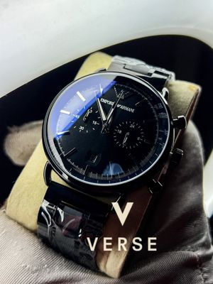 Armani Chain Oval simple full black_img_0