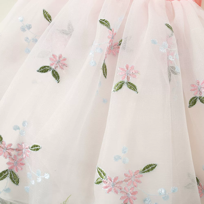 Baby Girls Ruffle Sleeve Floral Embroidered Summer Princess Dress (6 Months to 3 Years)_img_9