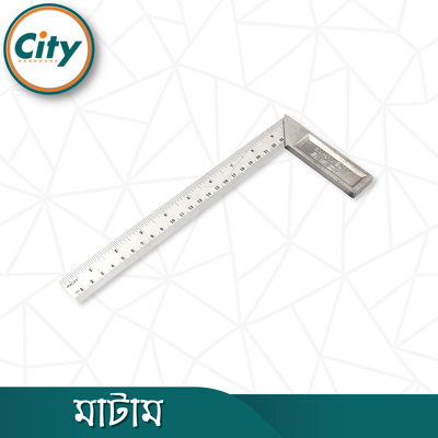 ১২ ইঞ্চি মাটাম স্টেইনলেস স্টিল স্কয়ার রুলার মেজারিং টুল এল শেপ রুলার মেজারিং টুল পোর্টেবল মাল্টি-ফাংশনাল স্কেল_img_2