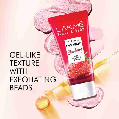 Lakme Blush & Glow Strawberry Freshness Gel Face Wash With Strawberry Extracts, 3 x 100 g Multipack_img_1