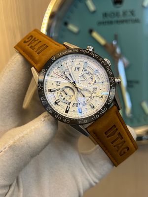 Tag Heuer 2nd Anniversary Edition Brown Belt Silver Case Semi AAA Grade_img_0