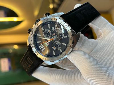 Tag Heuer Anniversary Edition Black Plain Dial Silver bezel Black Belt Semi AAA Grade_img_0