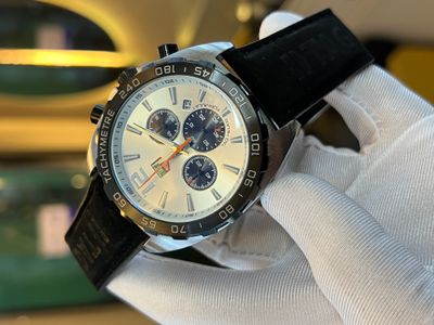 Tag Heuer Anniversary Edition Plain Silver Dial Black bezel Semi AAA Grade_img_0
