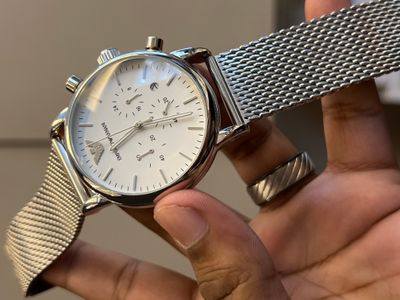 ARMANI MESH CHAIN FULL SILVER WHITE DIAL_img_0
