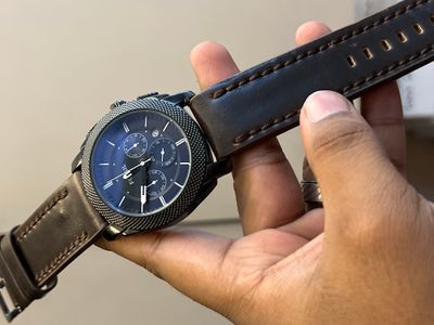 FOSSIL CHRONO BELT DARK BROWN