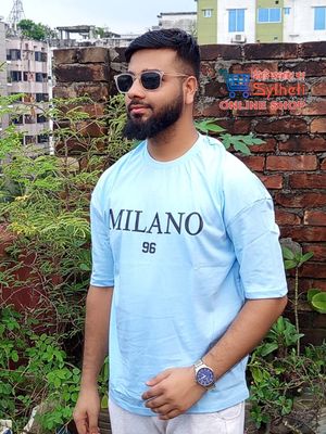 Combo Men's Stylish Drop Shoulder- Milano (Colour= Black & Sky blue)_img_3