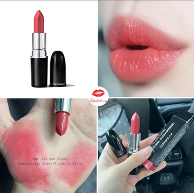 MAC Lustreglass Sheer-Shine Lipstick – See Sheer (Shade 520) (MAC32)_img_0
