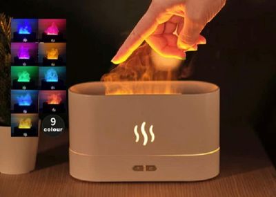 9 Flame Effect Air Humidifier Essential Oil Fragrance Mist Aromatherapy Diffuser With_img_3