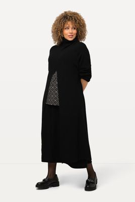 Black Knit Longline Sweater Dress