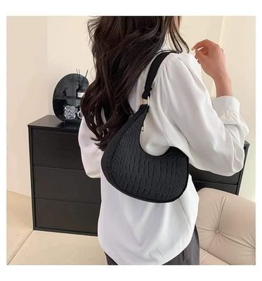 New Trendy Women's Crossbody Portable Half-Moon Bag, Fashion, Light Luxury, Luxury, Premium, Portable Large-capacity Shoulder Bag_img_1