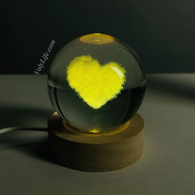 Cloud Love Shape 3D Crystal Ball Night Light_img_1
