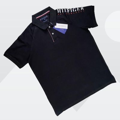 Tommy Hilfiger Men's Black Polo T-shirt_img_1