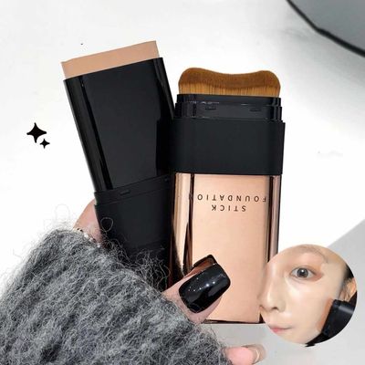 Full Coverage Longwearing Waterproof Kakashow Beautiful Skin Water Light Foundation Stick with Brush_img_1