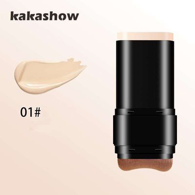 Full Coverage Longwearing Waterproof Kakashow Beautiful Skin Water Light Foundation Stick with Brush_img_6
