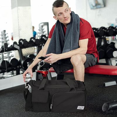 Fashionable Large Capacity Travel & Gym Bag - Black_img_1