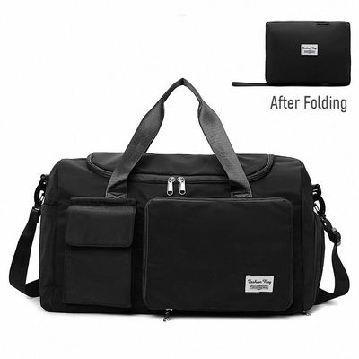 Fashionable Large Capacity Travel & Gym Bag - Black_img_0