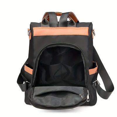 Women Large Capacity Outdoor Tote Bag ( Orrange/ black)_img_2