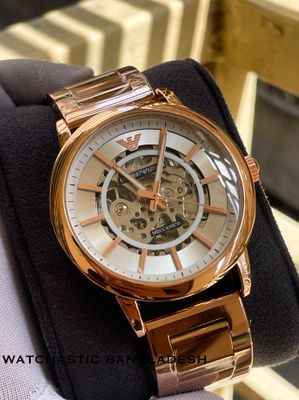 Armani Auto Chain Full Rose Gold White Dial_img_0
