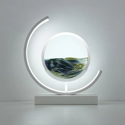 Table Lamp Quicksand Night Light 3D Hourglass Bedside Lamps_img_12