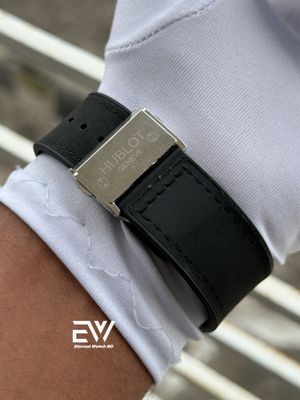 HUBLOT AUTOMATIC VELVET BELT SILVER CASE BLACK DIAL_img_6