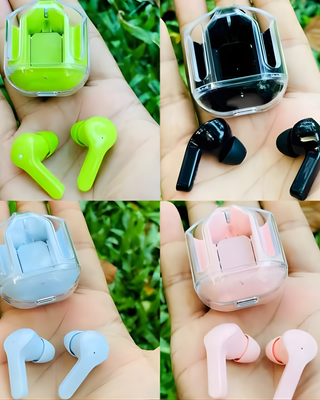 Ultrapods Max TWS Bluetooth 5.3 Wireless Earbuds - Transparent Display Case, ANC HiFi Stereo Headphones with Mic for Android iOS_img_3
