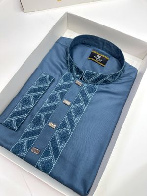 Azure Elegance Embroidery Panjabi_img_2