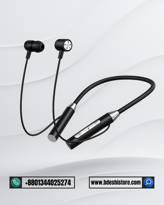 UIISII R03 Bluetooth Neckband Headphones - Wireless In-Ear IPX5 Sweatproof with 32H Battery & Heavy Bass for Android iOS