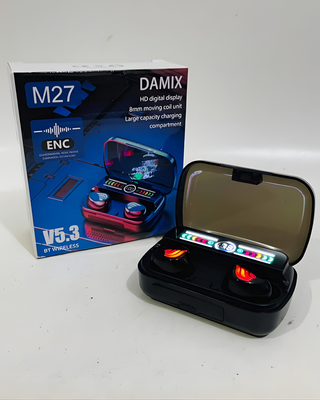 M27 TWS Bluetooth 5.3 Wireless Earbuds - Sport Waterproof Stereo Headphones with Touch Control, Mic & Charging Case for Android iOS_img_2