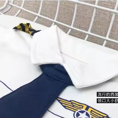 Baby Air Force Officer Romper Dress with Cap (0 to 18 months)_img_2