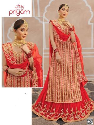 রেডিমেড জর্জেট এমব্রয়ডারি পার্টি ড্রেস_img_0