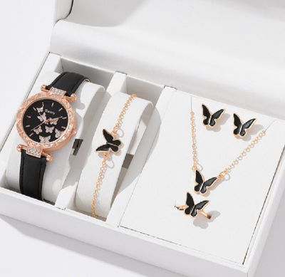 Fashionable Swiss Watch and Butterfly Jewelry Sets For Women Gift Item BOX FREE_img_0