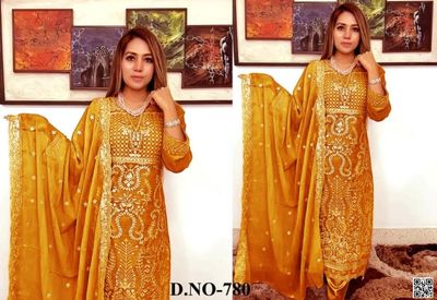 সেমী স্টিচড এমব্রয়ডারি পার্টি ড্রেস_img_0