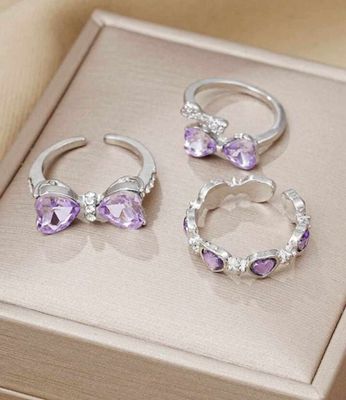 3pcs Bow Finger Ring Set_img_2