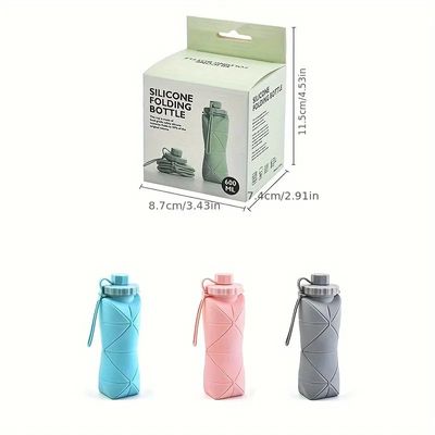 New Creative Silicone Folding Water Cup Outdoor Portable and Scalable Water Cup Sports Water Bottle Travel_img_2