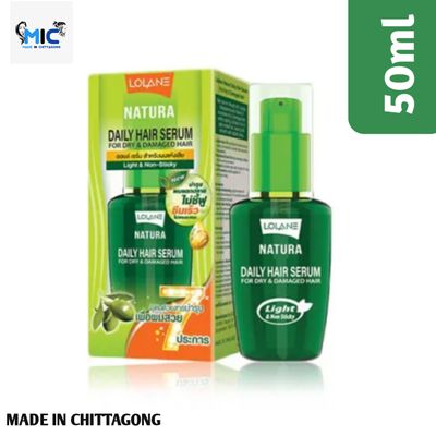 100% Original Natura Daily Hair Serum For Dry & Damaged Hair Light & Non-Sticky 50ml (Thailand)_img_0