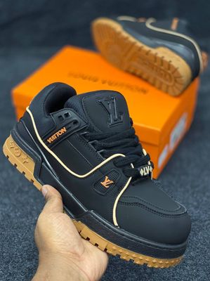 Louis Vuitton Trainer Maxi Black Brown Suede_img_1