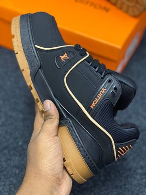 Louis Vuitton Trainer Maxi Black Brown Suede_img_2