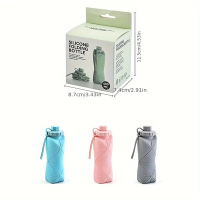 New Creative Silicone Folding Water Cup Outdoor Portable and Scalable Water Cup Sports Water Bottle Travel Water Cup Handy Cup_img_1