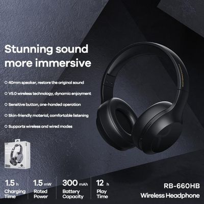 REMAX RB-660HB Stereo Wireless Bluetooth Headset with 3.5mm Audio Cable_img_0
