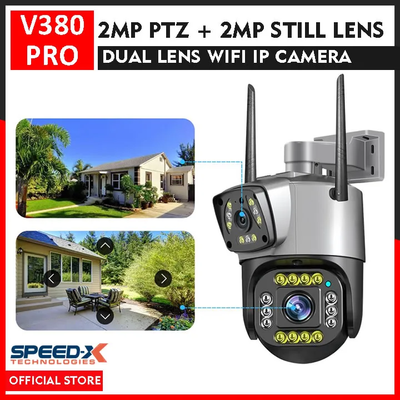 Speed-X IP Camera Wi-Fi Wireless 2mp + 2mp HD Dual Lens PTZ + Still CCTV Surveillance Outdoor Wi-Fi Camera_img_4