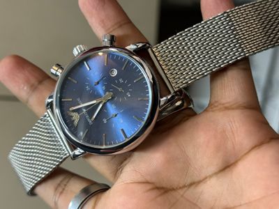 ARMANI MESH CHAIN GLOSSY BLUE DIAL_img_0