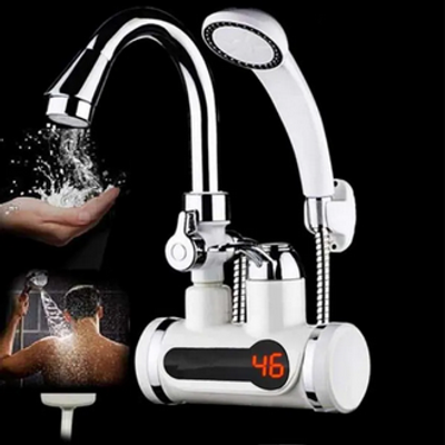 Hot Water Tap With Hand Shower For Wall Mount_img_3