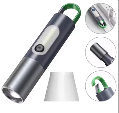 Rechargeable LED Flashlight with Lamp Cover | USB Charging Torch | Portable Emergency Light Torch with Lamp Cover | Digital Thunder X Portable & Compact Light_img_1