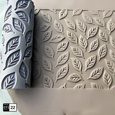 Falling Leaves Pattern Texture Roller – 12 cm Clay, Fondant & Pottery Imprint Tool | InDecorBD_img_0