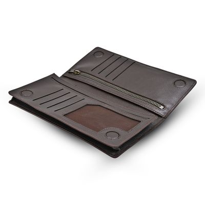 ProX High Quality Original Cow Leather Wallet_PW-2715 Dark Coffee_img_1
