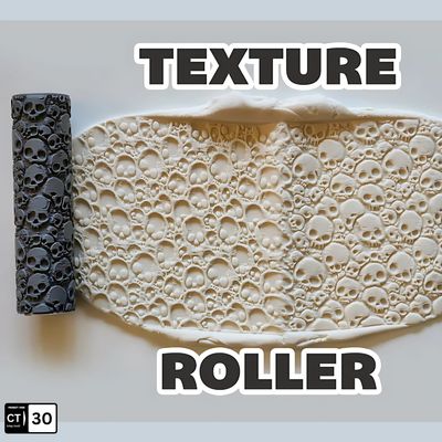 Skull Design Texture Roller for Clay, Fondant & Pottery Imprint Tool | InDecorBD_img_0