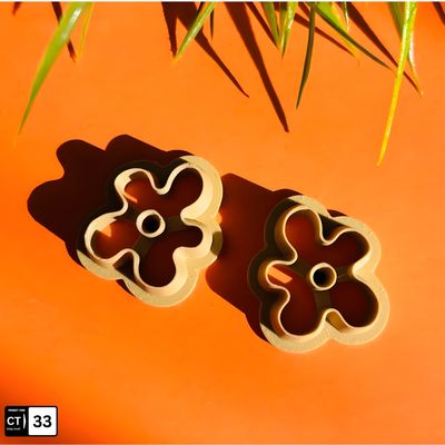 Simple Flower Polymer Clay Cutter Set – 2 Pcs Jewelry & Craft Tool | InDecorBD_img_0