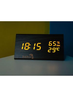 Triangle Wooden Style Digital Led Clock_img_2